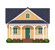 A yellow bungalow.