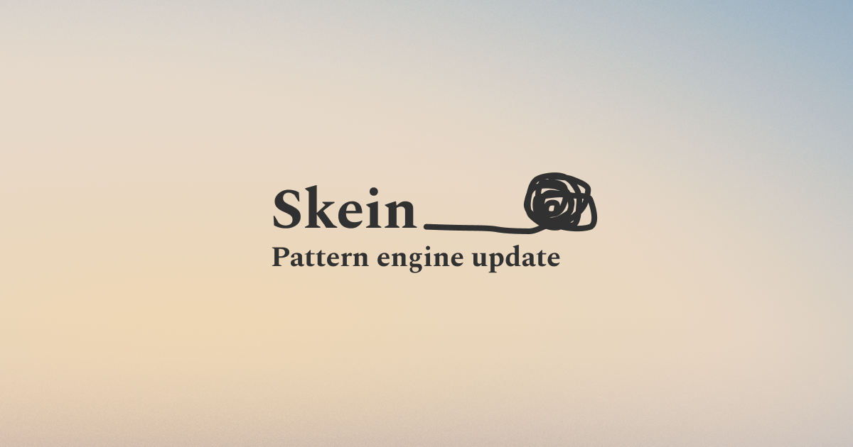 Skein, the knitting pattern engine.
